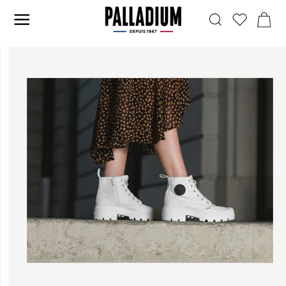 Palladium Pallabase Twill Women's Boots in Star White